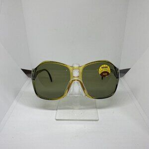VINTAGE CARL ZEISS OVAL SUNGLASSES 58-16-125 #689 8058 Yellow Frame Clarlet NWT